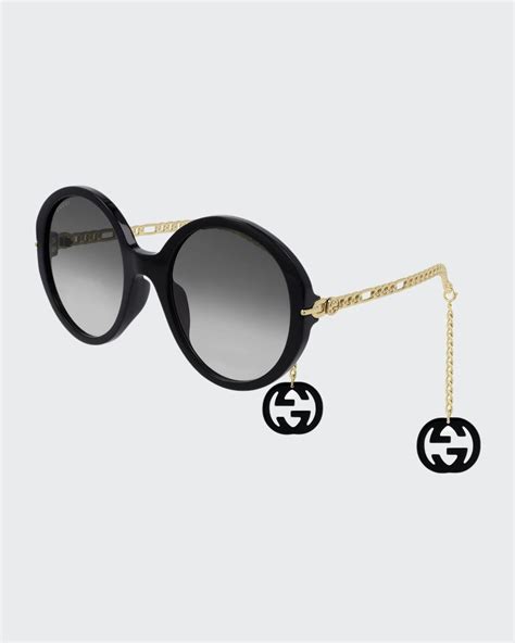 gucci round acetate/metal optical glasses|Gucci sunglasses with Swarovski crystals.